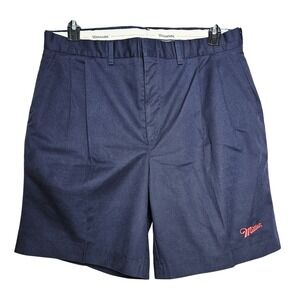 Miller Beer Men's Navy Blue Shorts Size 35 Pockets‎ Pleated Delivery Distributer